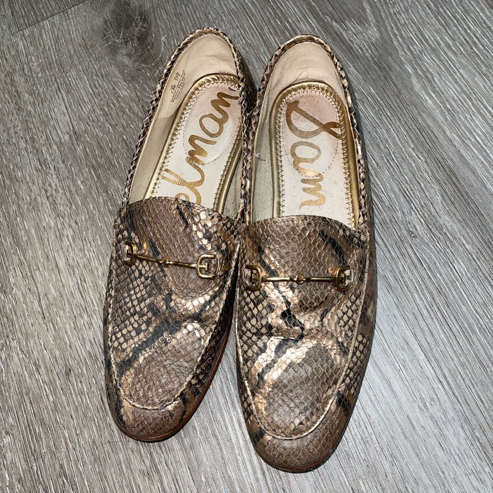 Sam Edelman Loraine Metalic Animal Print Loafers